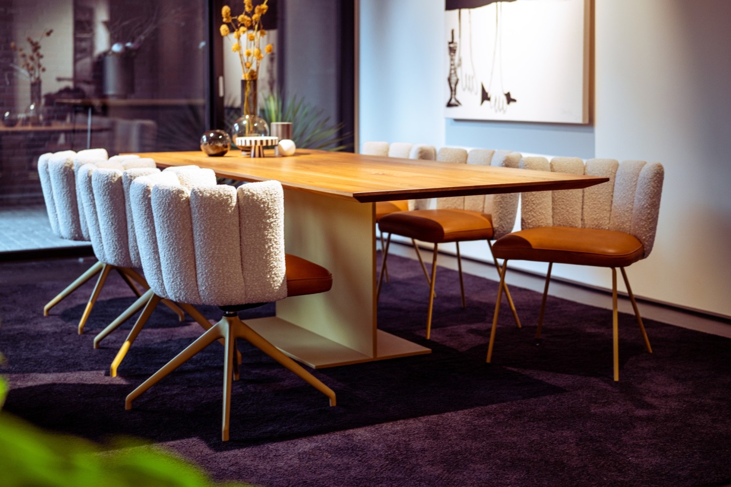 Gaia chairs KFF at the T_Table dining table ASCO