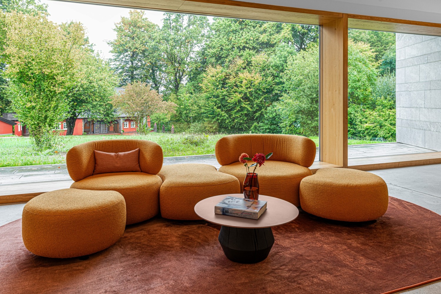 Gelbe YES LOUNGE Sofasessel KFF-Ivy Beistelltisch ASCO